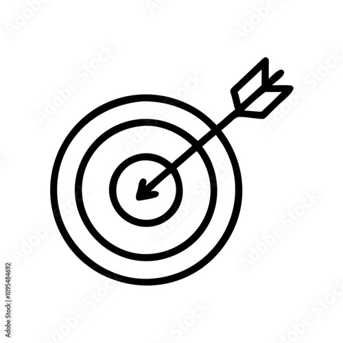 Target icon with arrow hitting the bullseye