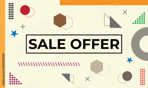 The sale offers a  banner design template