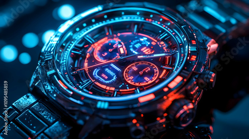 Wallpaper Mural Futuristic Watch 3D Render Torontodigital.ca