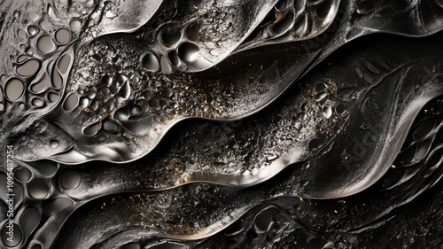 Close-up of a glossy black ...