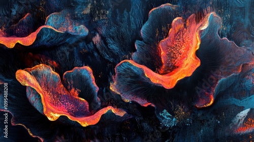 Close-up of vibrant, biolum...
