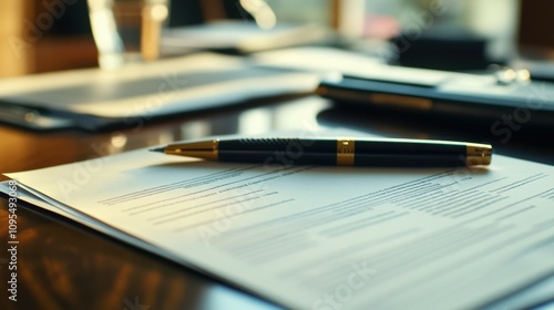 Trade negotiation with documents and pens on a table
