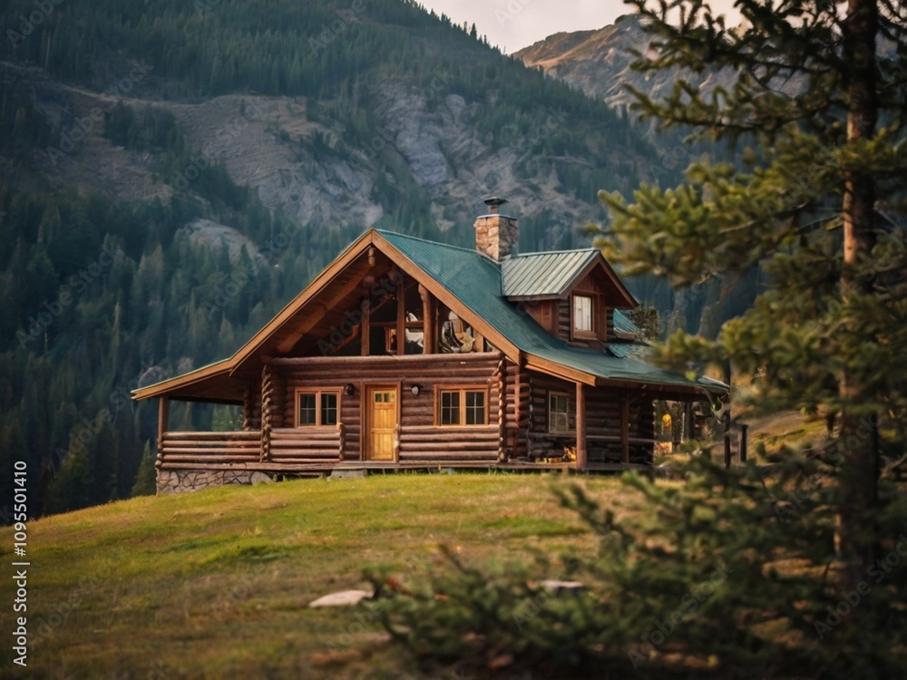 wooden house in the mountains wooden house in the mountains