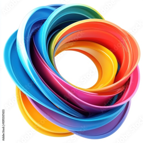 Colorful abstract swirl wit...