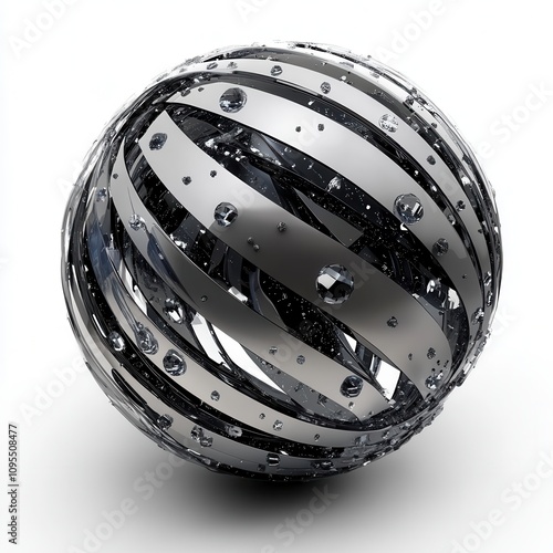 Metallic sphere with layere...