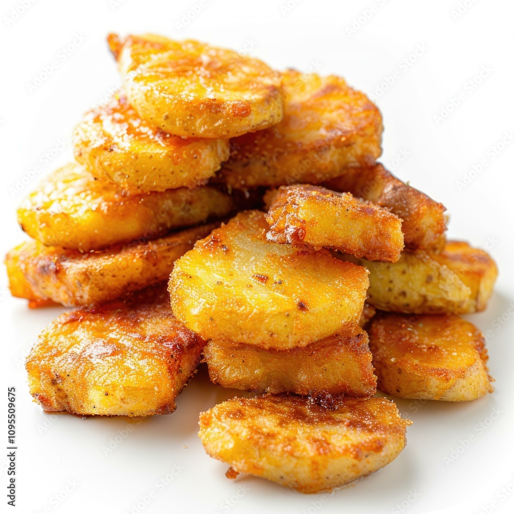 French Fried Potatoes on White Background French Fried Potatoes on White Background