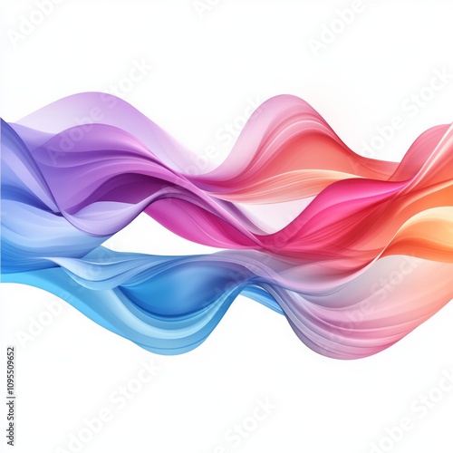 Flowing waves of color abstract art digital creation vibrant environment close-up view artistic expression