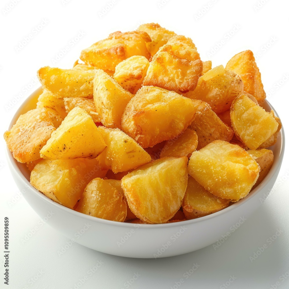 French Fried Potatoes on white background. French Fried Potatoes on white background.