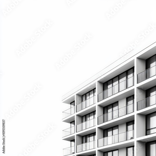 Modern apartment building urban city architectural photography contemporary design aerial view urban living concept