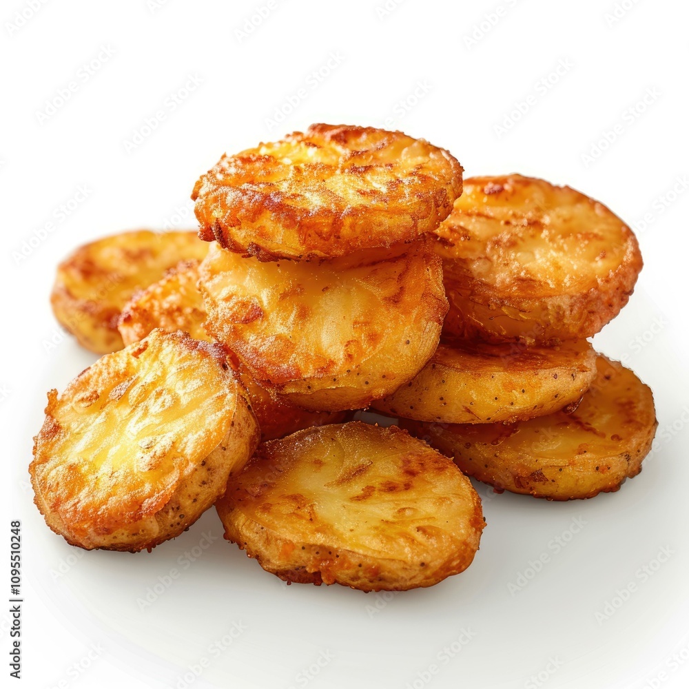 French Fried Potatoes on white background. French Fried Potatoes on white background.