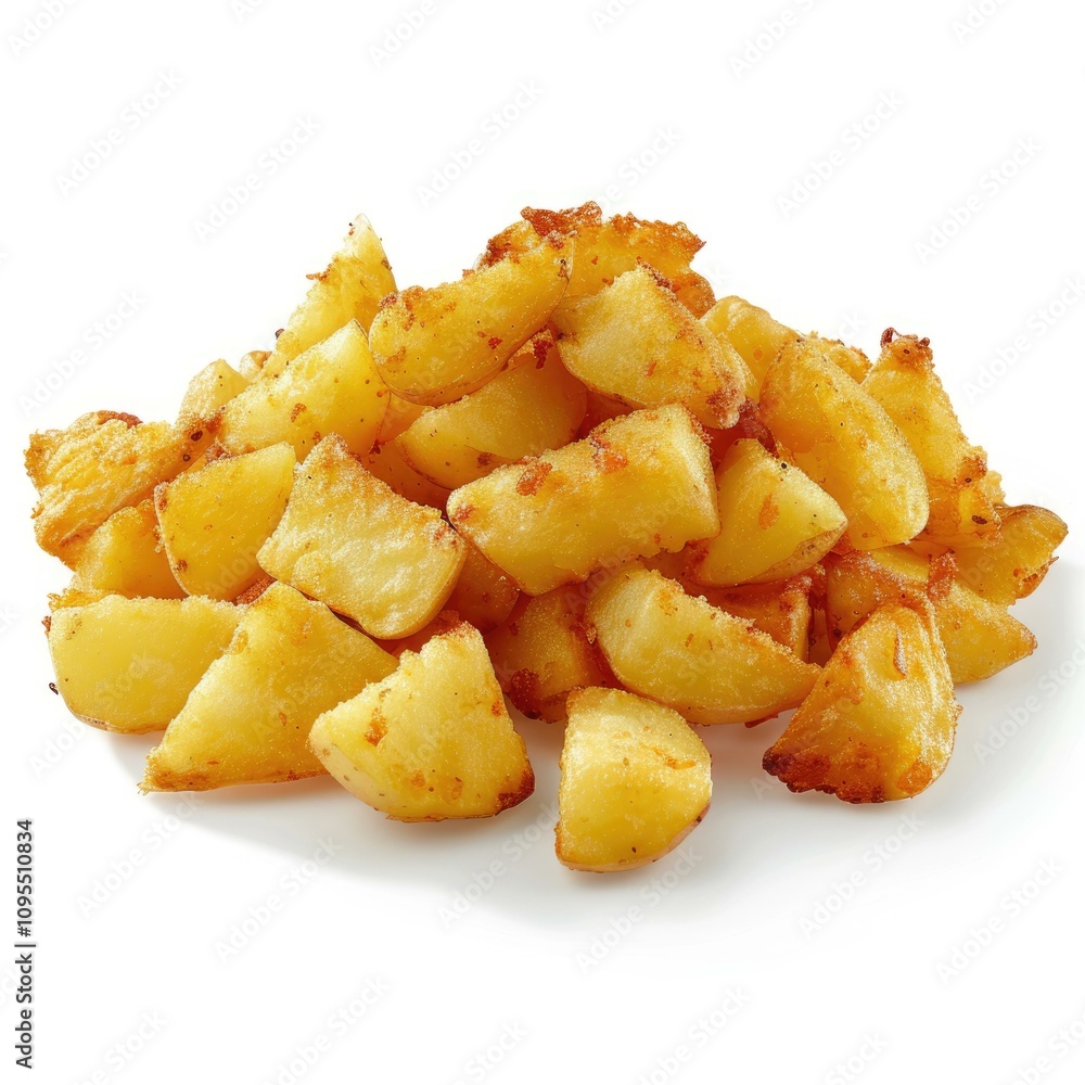 French Fried Potatoes on white background. French Fried Potatoes on white background.