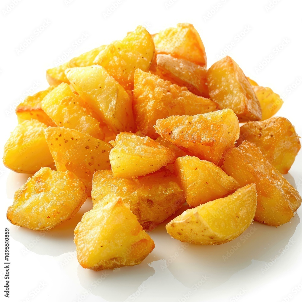 French Fried Potatoes on white background. French Fried Potatoes on white background.