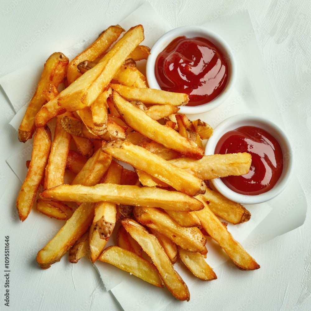 French fries and ketchup obsession in title. French fries and ketchup obsession in title.