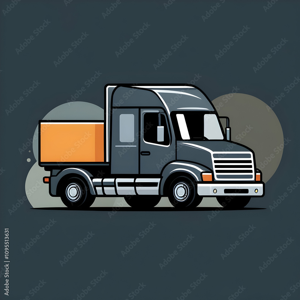 Fast shipping delivery truck flat icon for apps and websites Fast shipping delivery truck flat icon for apps and websites