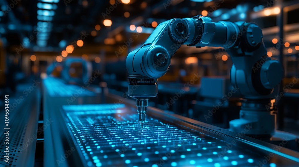 Fototapeta premium Automation business process innovation technology concept on virtual screen
