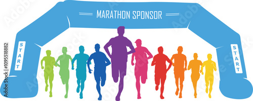 Great elegant vector editable marathon poster background design for your marathon championship event	