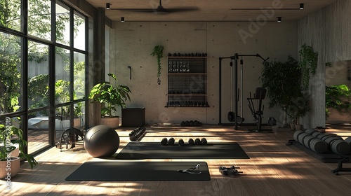 Living room workout, minimal setup, complete guide, stay active. photo