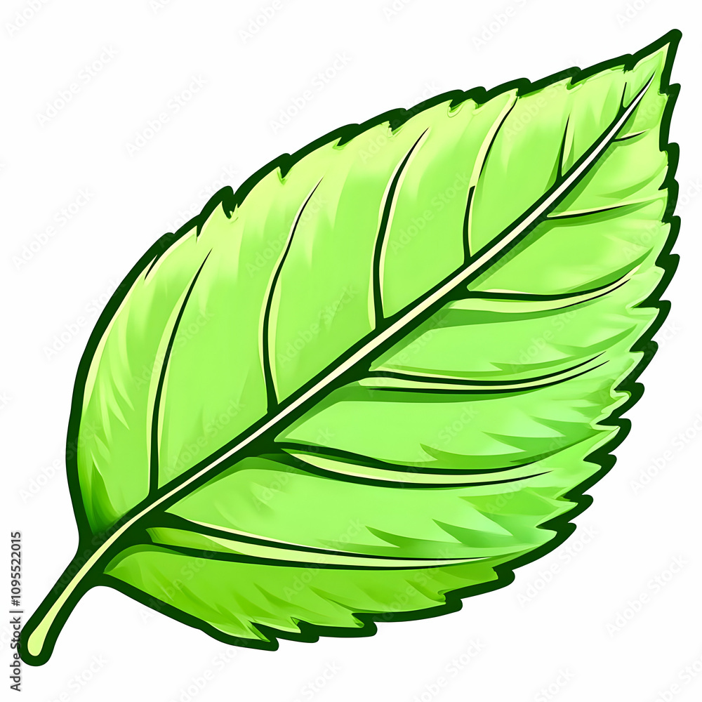 Detailed Vector Illustration of a Simple Green Leaf with Clear Outline, Perfect for Eco-Friendly Designs and Nature-Inspired Graphics Detailed Vector Illustration of a Simple Green Leaf with Clear Outline, Perfect for Eco-Friendly Designs and Nature-Inspired Graphics