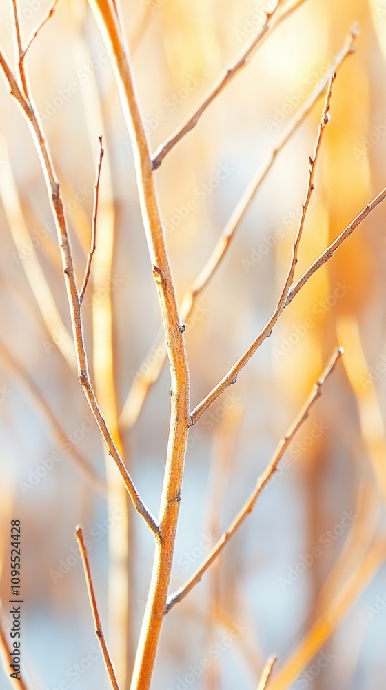 Obraz premium Captured Beauty of a Hazel Tree Bursting With Life in Golden Hour Light
