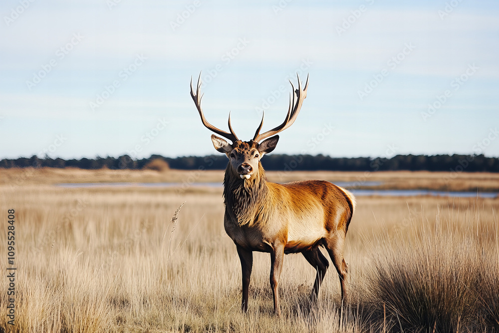 Majestic Deer in Autumn Wilderness with Lush Foliage, Golden Hour Lighting, and Serene Landscape for Wildlife Photography, Nature Art, and Seasonal Themes Majestic Deer in Autumn Wilderness with Lush Foliage, Golden Hour Lighting, and Serene Landscape for Wildlife Photography, Nature Art, and Seasonal Themes