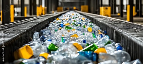 Wallpaper Mural The integration of conveyor systems enhances workflow in waste recycling facilities. Torontodigital.ca