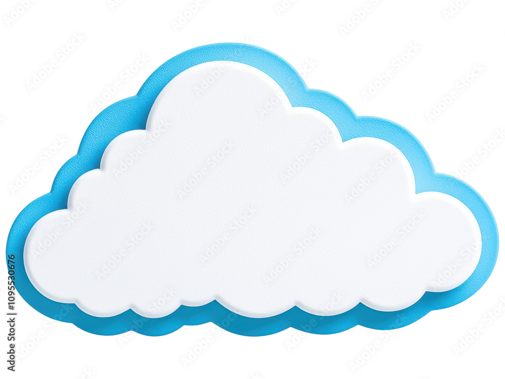 Soft Blue Cloud Shape for Creative Projects Soft Blue Cloud Shape for Creative Projects