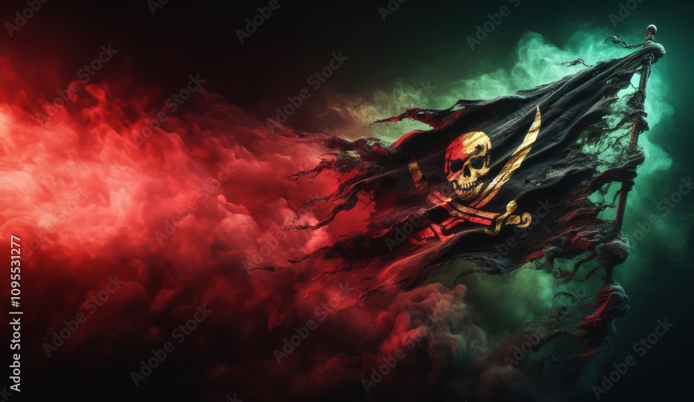 Pirate Flag, Pirate Flag digital image. Pirate Flag, Pirate Flag digital image.