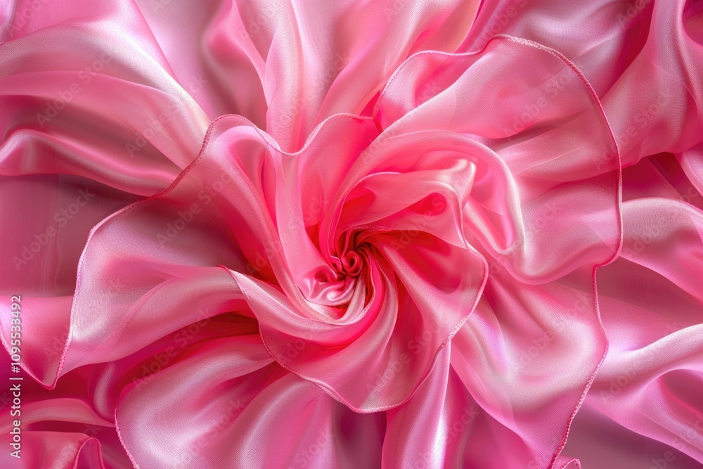 Obraz premium Vibrant pink silk with shimmering ripples of sophistication.