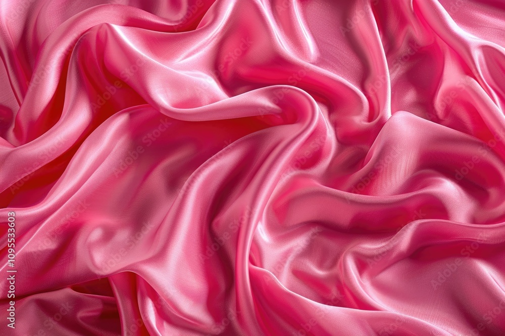 Fototapeta premium Vibrant pink silk with shimmering ripples of sophistication.