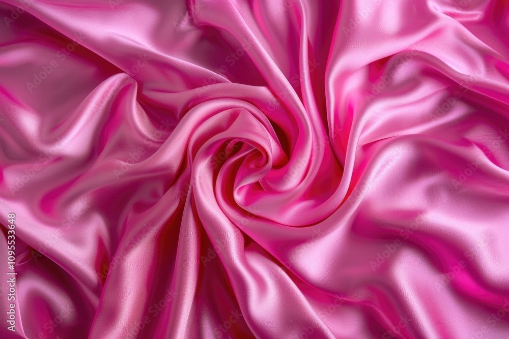Fototapeta premium Vibrant pink silk with shimmering ripples of sophistication.