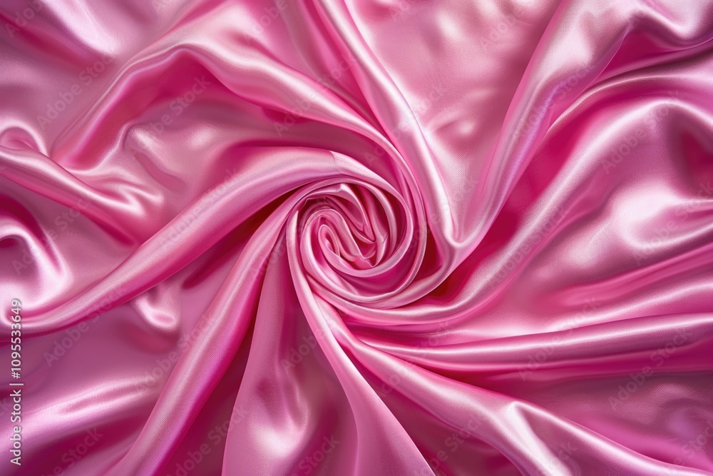 Fototapeta premium Vibrant pink silk with shimmering ripples of sophistication.