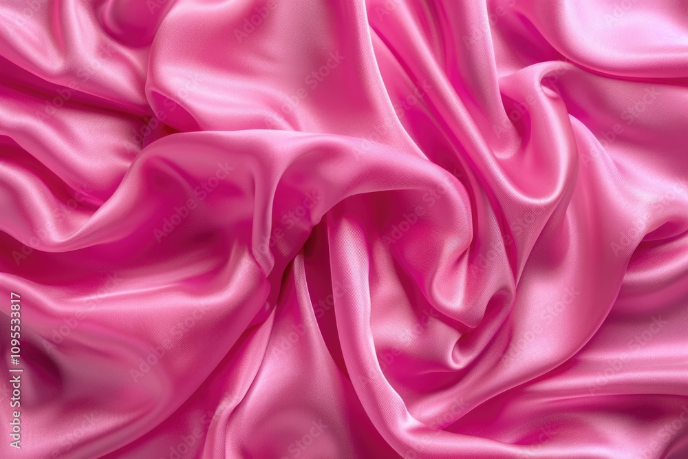 Fototapeta premium Vibrant pink silk with shimmering ripples of sophistication.
