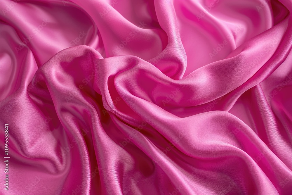 Fototapeta premium Vibrant pink silk with shimmering ripples of sophistication.