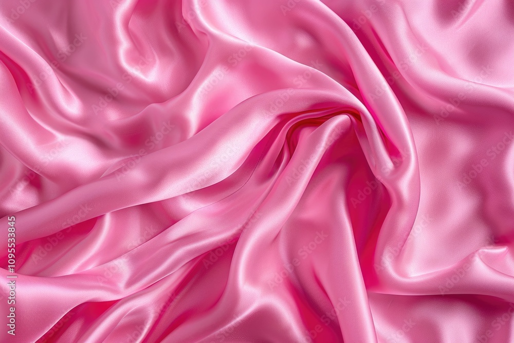 Fototapeta premium Vibrant pink silk with shimmering ripples of sophistication.