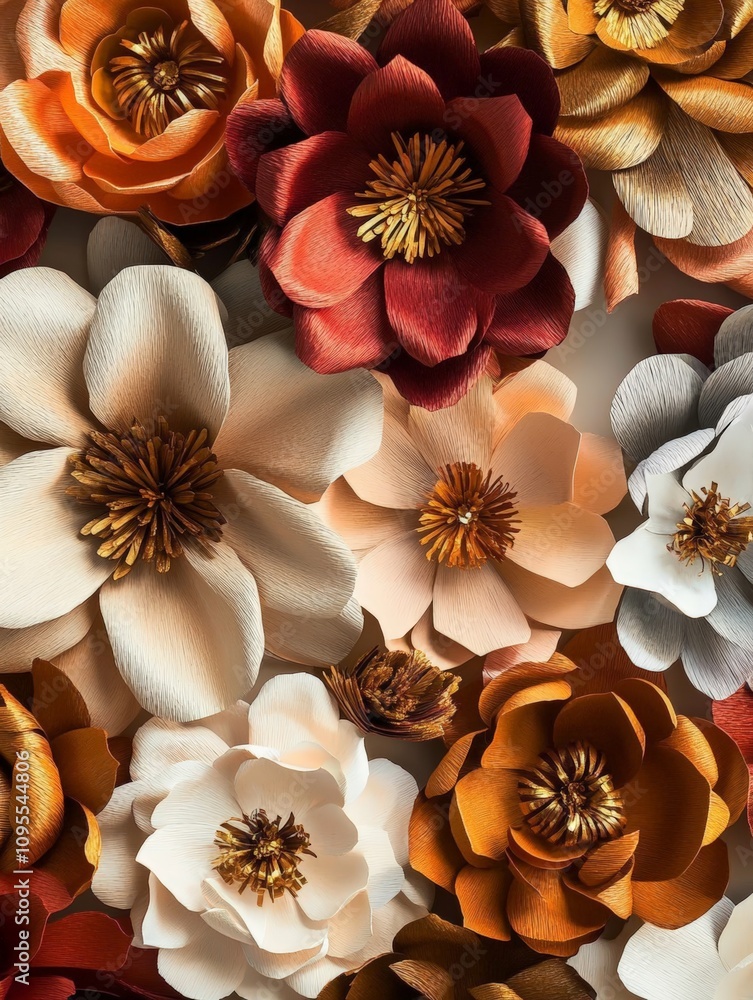 Intricate Paper Flower Arrangement Intricate Paper Flower Arrangement