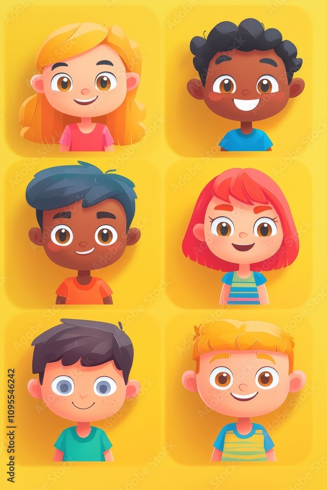 Playful People Character Icons for children, with friendly and inviting expressions. Playful People Character Icons for children, with friendly and inviting expressions.