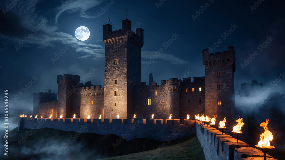 Fototapeta premium castle in the night