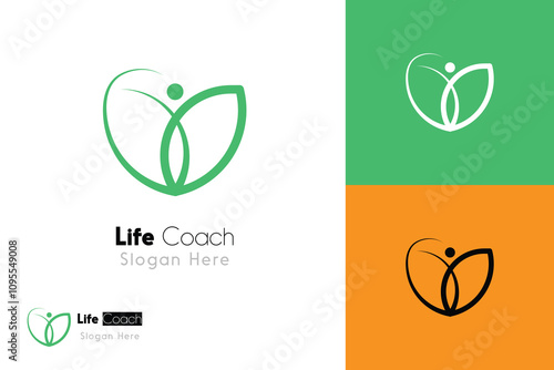 Life Coach logo Design, Logo Design graphic Conception, logo icon template graphic art.