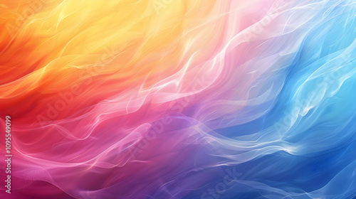 Abstract Colorful Wave Background Illustration