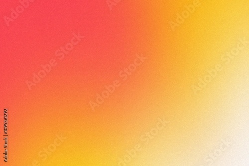 A close up of a gradient red, yellow and white