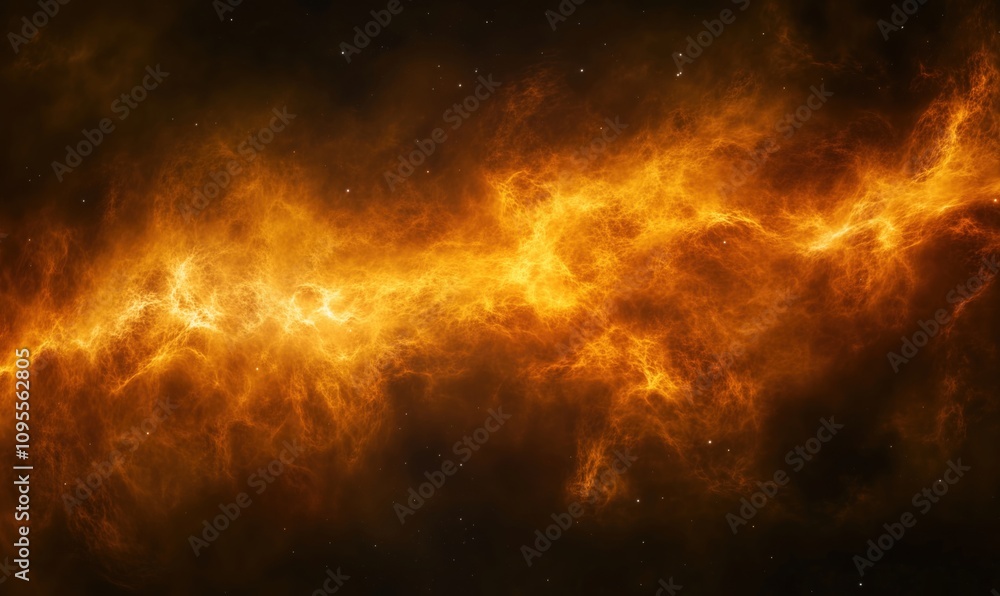 Cosmic nebula with fiery orange hues, swirling gas and dust, starry background, celestial phenomenon Cosmic nebula with fiery orange hues, swirling gas and dust, starry background, celestial phenomenon