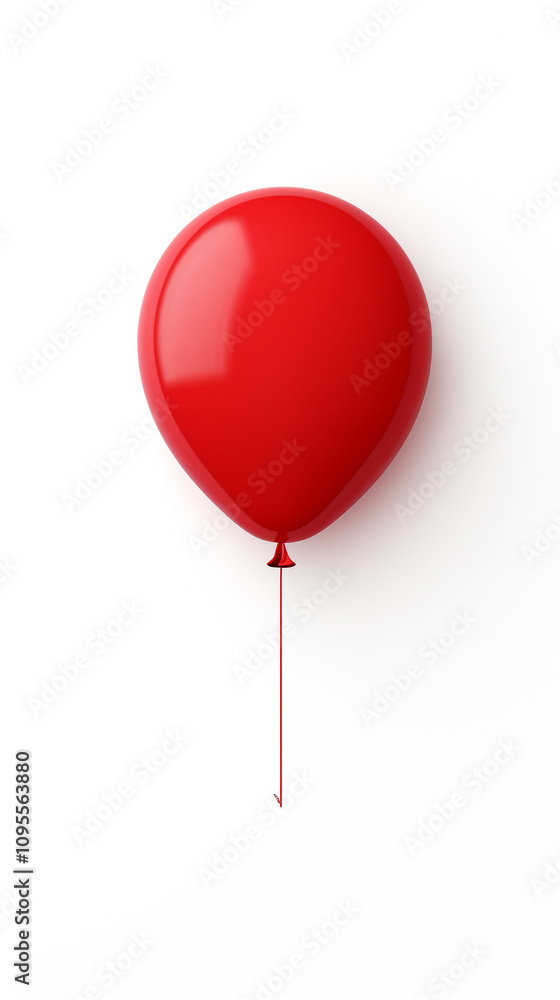 Palloncino rosso su sfondo bianco. Palloncino rosso su sfondo bianco.