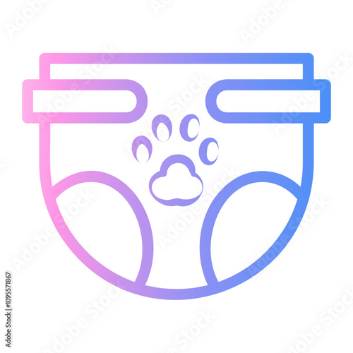 diaper Line Gradient Icon