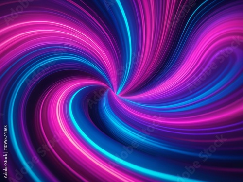 Swirling Neon Patterns in Radiant Colors with Psychedelic Light Trails and Soft Gradients