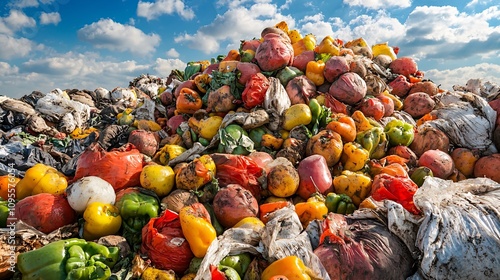 Rotting Food Waste Landfill Environmental Pollution Garbage Disposal Organic Decay Spo