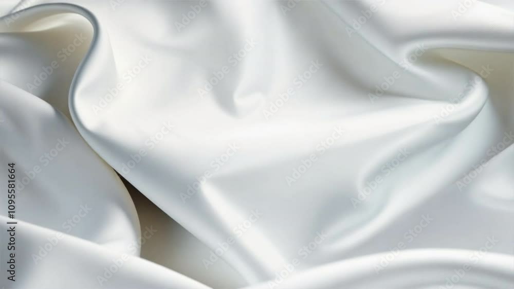 Elegant Soft White Satin Fabric Smooth Textile with Shiny Drapes for Various Design Projects Elegant Soft White Satin Fabric Smooth Textile with Shiny Drapes for Various Design Projects
