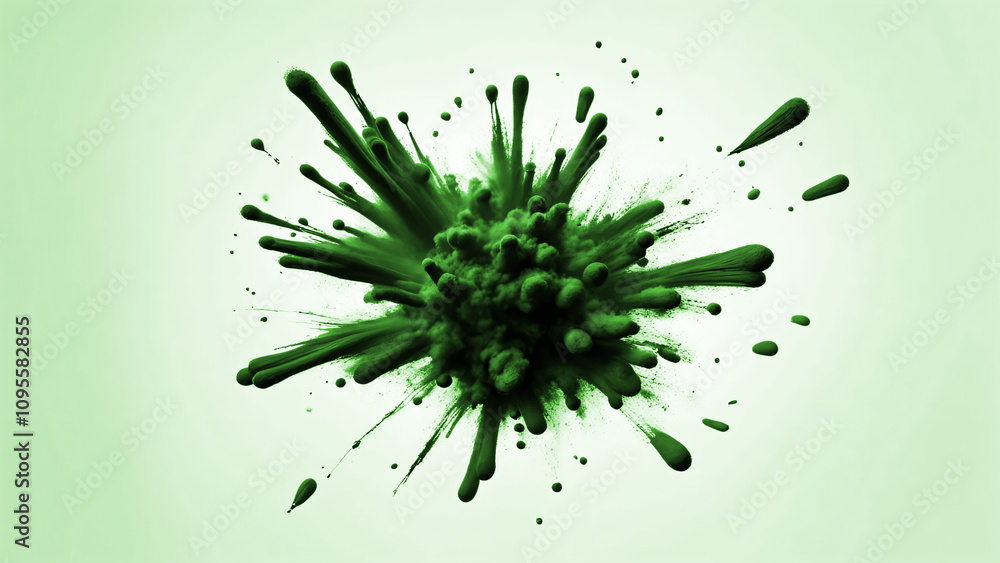 Dynamic Ink Explosion on White Background Dynamic Ink Explosion on White Background