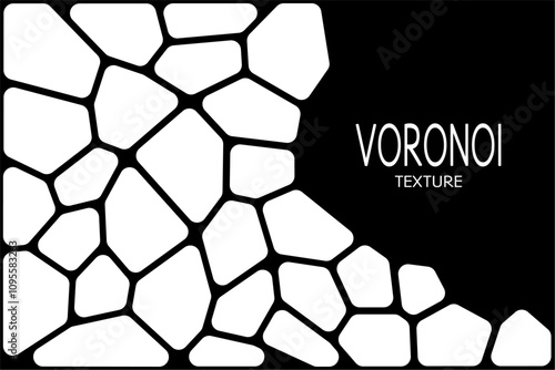 Voronoi vector,Voronoi Texture stone arrangement background,Cracked glass mosaic