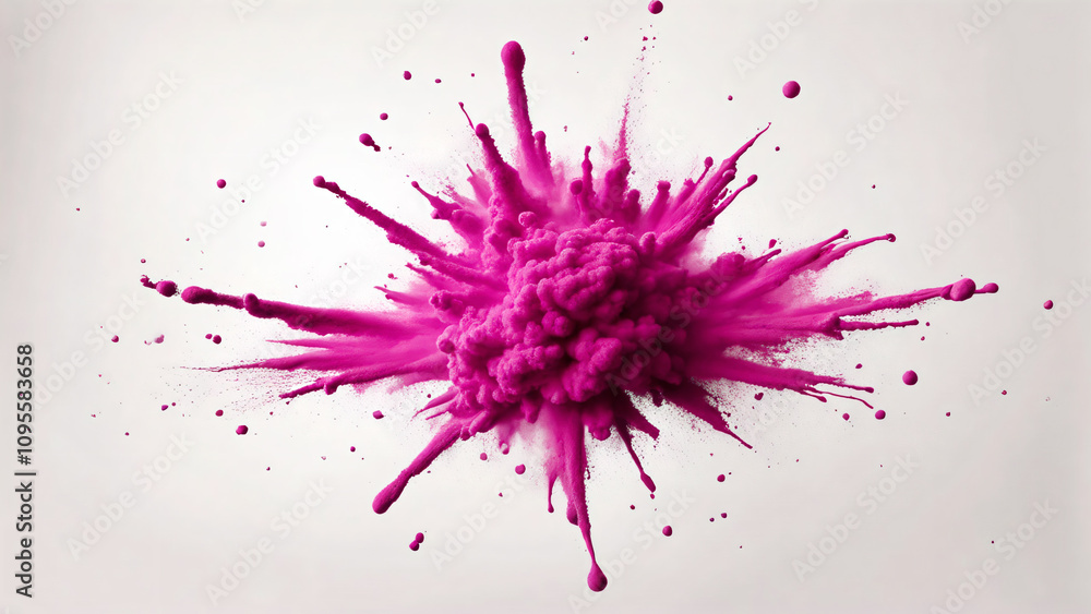 Dynamic Ink Explosion on White Background Dynamic Ink Explosion on White Background