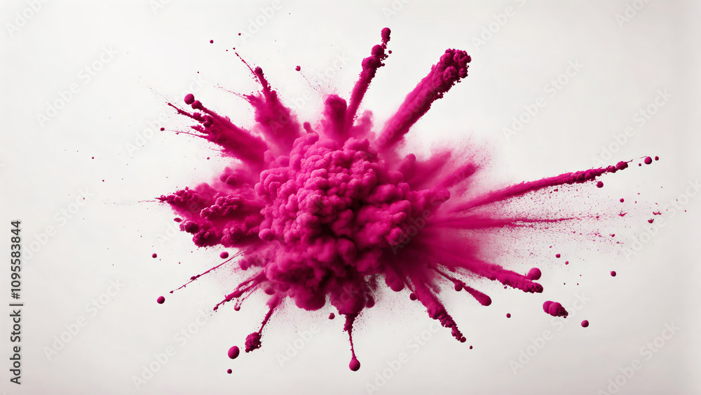 Dynamic Ink Explosion on White Background Dynamic Ink Explosion on White Background